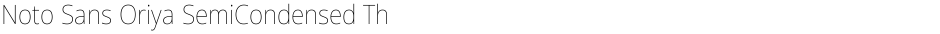 Noto Sans Oriya SemiCondensed ThinDemo