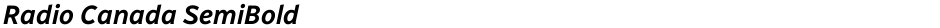 Radio Canada SemiBoldDemo