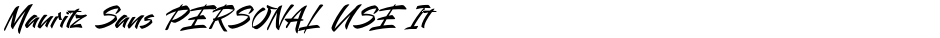 Mauritz Sans PERSONAL USE ItDemo