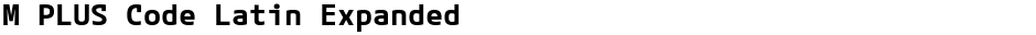 M PLUS Code Latin ExpandedDemo