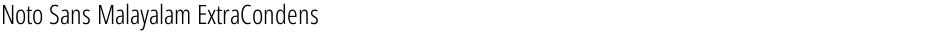 Noto Sans Malayalam ExtraCondensed LightDemo