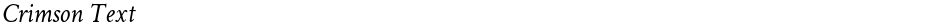 Crimson TextDemo