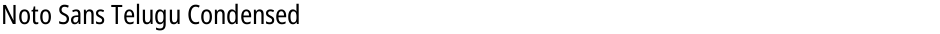 Noto Sans Telugu CondensedDemo