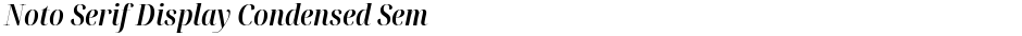 Noto Serif Display Condensed SemiBoldDemo