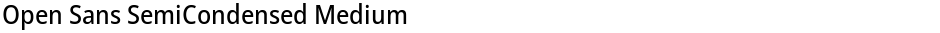 Open Sans SemiCondensed MediumDemo
