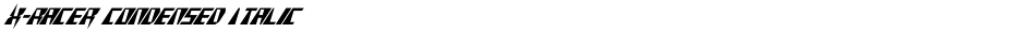X-Racer Condensed ItalicDemo