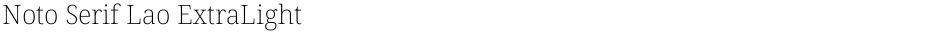 Noto Serif Lao ExtraLightDemo
