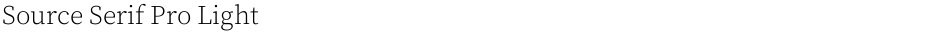 Source Serif Pro LightDemo