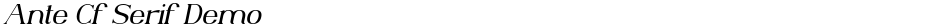 Ante Cf Serif DemoDemo