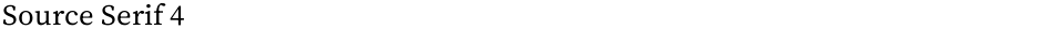 Source Serif 4Demo