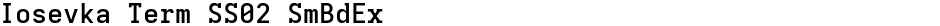 Iosevka Term SS02 SmBdExDemo