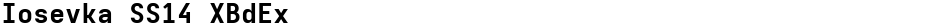 Iosevka SS14 XBdExDemo