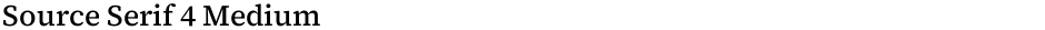 Source Serif 4 MediumDemo