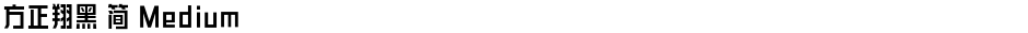 方正翔黑 简 MediumDemo