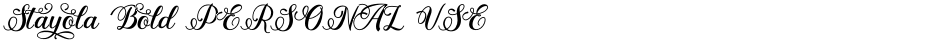 Stayola Bold PERSONAL USEDemo