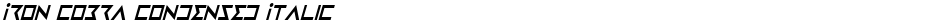 Iron Cobra Condensed ItalicDemo