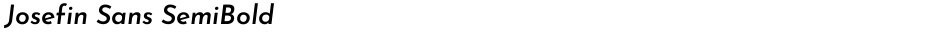 Josefin Sans SemiBoldDemo