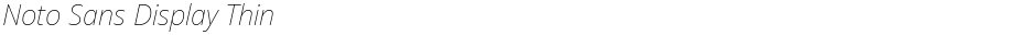 Noto Sans Display ThinDemo