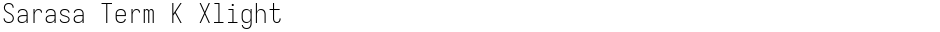 Sarasa Term K XlightDemo