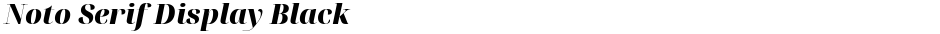 Noto Serif Display BlackDemo