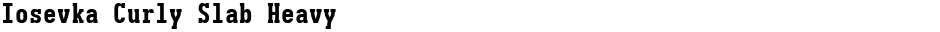 Iosevka Curly Slab HeavyDemo