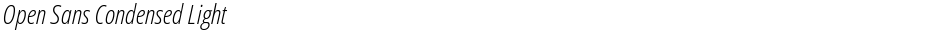 Open Sans Condensed LightDemo