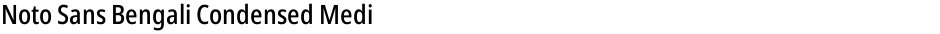 Noto Sans Bengali Condensed MediumDemo