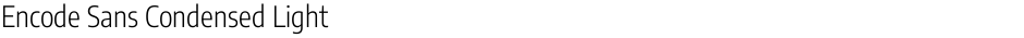 Encode Sans Condensed LightDemo