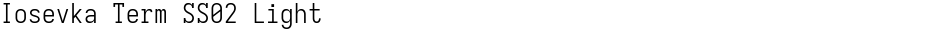 Iosevka Term SS02 LightDemo