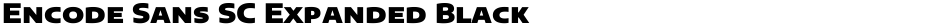 Encode Sans SC Expanded BlackDemo