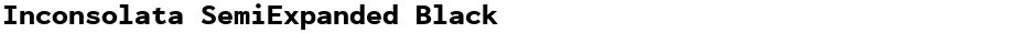 Inconsolata SemiExpanded BlackDemo