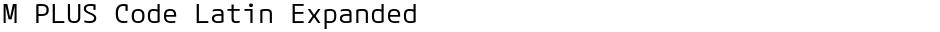 M PLUS Code Latin ExpandedDemo