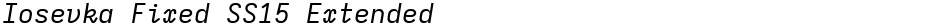Iosevka Fixed SS15 ExtendedDemo
