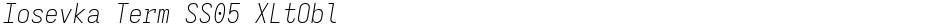 Iosevka Term SS05 XLtOblDemo