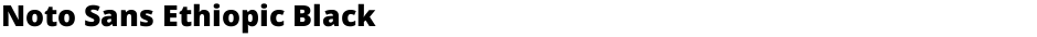 Noto Sans Ethiopic BlackDemo