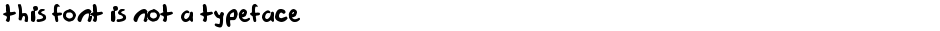 this font is not a typefaceDemo