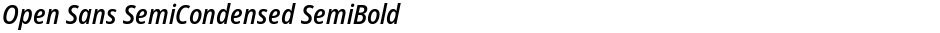 Open Sans SemiCondensed SemiBoldDemo