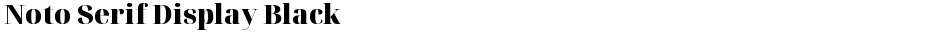 Noto Serif Display BlackDemo