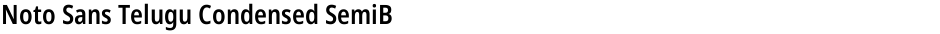 Noto Sans Telugu Condensed SemiBoldDemo