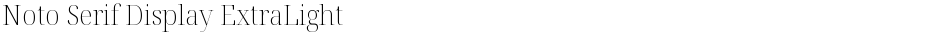 Noto Serif Display ExtraLightDemo