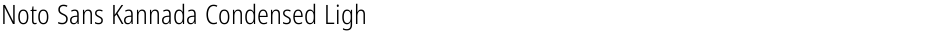 Noto Sans Kannada Condensed LightDemo