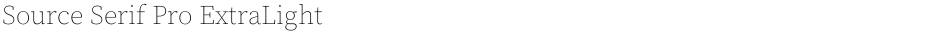 Source Serif Pro ExtraLightDemo