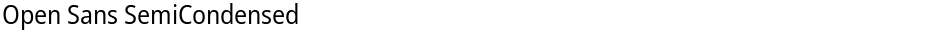 Open Sans SemiCondensedDemo