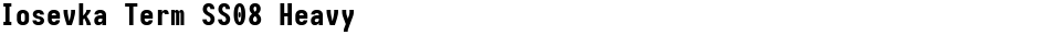 Iosevka Term SS08 HeavyDemo