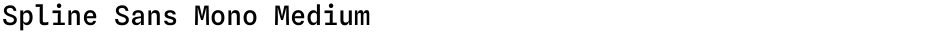 Spline Sans Mono MediumDemo