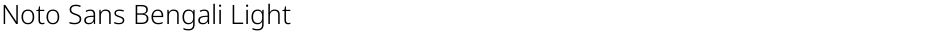 Noto Sans Bengali LightDemo