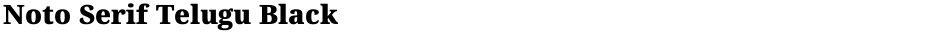 Noto Serif Telugu BlackDemo