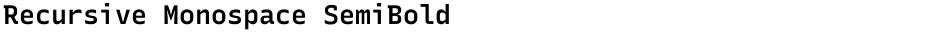 Recursive Monospace SemiBoldDemo