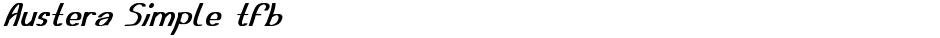 Austera Simple tfbDemo