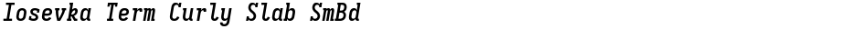 Iosevka Term Curly Slab SmBdDemo